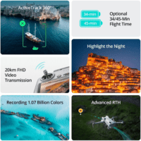 Mini 4 Pro ( RC 2), Drones with Camera for Adults 4K, under 0.549 Lbs/249 G, 34 Mins Flight Time, 20Km Max Video Transmission Distance, Omnidirectional Vision Sensing, Mini Drone for Beginners - Image 6