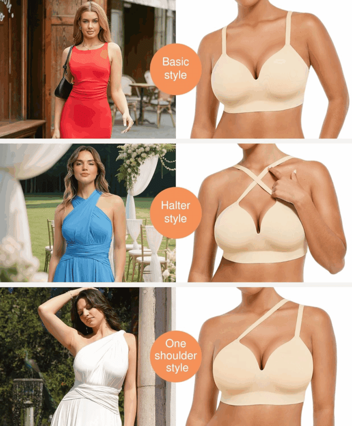 Bras for Women Support Push up Bralettes Full Coverage No Underwire Seamless Comfortable Everyday Bras - Image 5