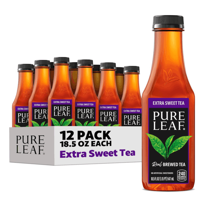 Iced Tea, Extra Sweet, Real Brewed Tea, 18.5 Fl Oz Bottles (Pack of 12)
