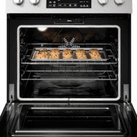 Front Control Electric Range Oven with 5 Cooktop Elements with 7 Cooking Power Options, True Convection, Steam and Self Clean, Freestanding Oven, 4.8 Cu. Ft. Capacity Stainless Steel - Image 12