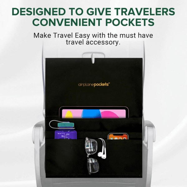 - Airplane Accessories - Plane Travel Essentials - Travel Organizer - Seat Storage Organizer - Air Travel Essentials - Seat Back Organizer - International Travel Must Haves - Image 2