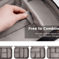Electronics Organizer,  Electronic Accessories Bag Travel Cable Organizer Three-Layer for Ipad Mini, Kindle, Hard Drives, Cables, Chargers - Image 6