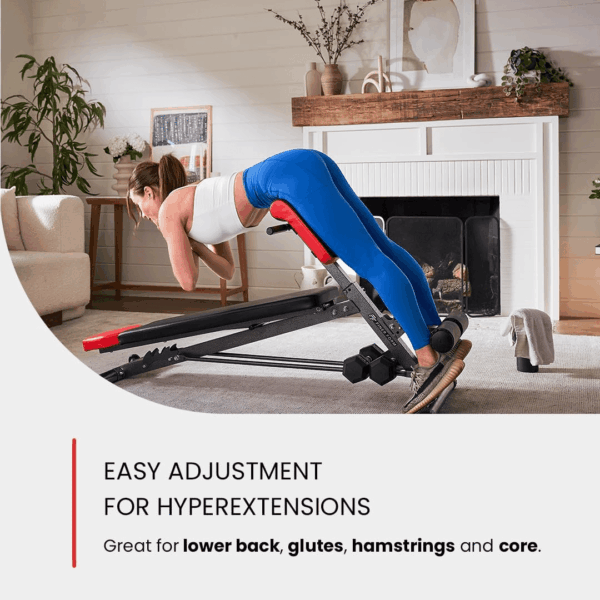 Finer Form Multi-Functional Weight Bench for Full All-In-One Body Workout – Versatile Adjustable Workout Bench for Home Gym. Fitness Equipment Perfect for Back Hyperextension, Bench Press, Roman Chair Exercise, Sit Up. Adjusts to Decline or Flat Bench. - Image 3