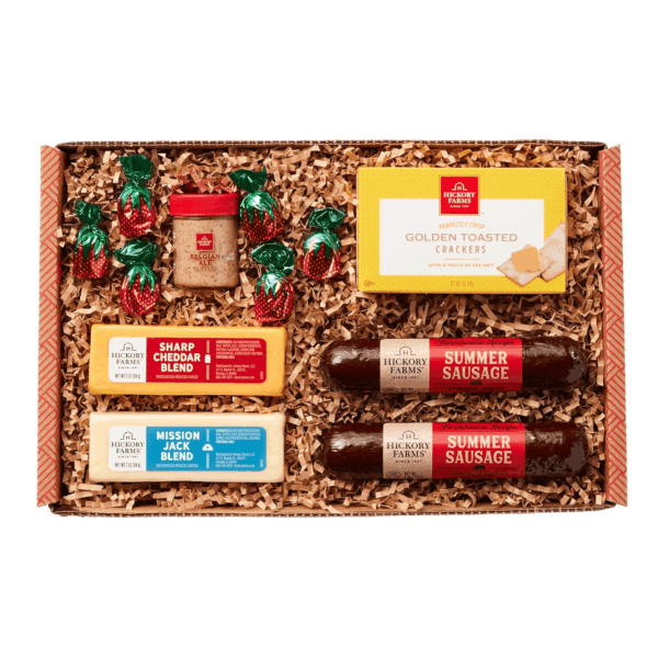 Farmhouse Meat & Cheese Food Gift Basket (Small) Box Set | Charcuterie Board Food | Summer Sausage | Father'S Day | Mother'S Day | Easter | Christmas | Holiday | Housewarming | Gourmet | Set | Sympathy Gift | Care Package