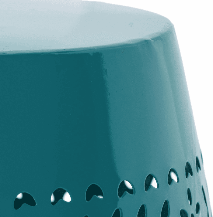 Ruby Outdoor 12" Iron Side Table, Teal - Image 9