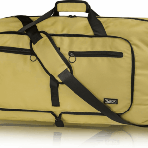 65L Duffle Bag with Shoes Compartment, Foldable Travel Duffel Bags for Men Women, Large Packable Travel Bag Water Repellent & Tear Resistant (Brown)