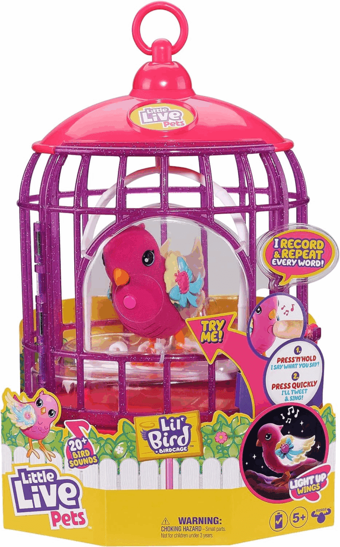 - Lil' Bird & Bird Cage: Tiara Twinkles, New Light up Wings with 20 + Sounds, and Reacts to Touch - Image 2