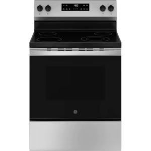 30-In Glass Top 4 Burners 5.3-Cu Ft Freestanding Electric Ran ( Stainless Steel )