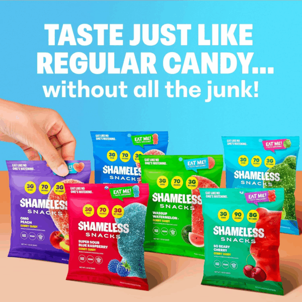 Snacks - Healthy Low Calorie Snacks, Low Carb Keto Gummies (Gluten Free Candy) - 6 Pack Super Variety Pack - Image 2