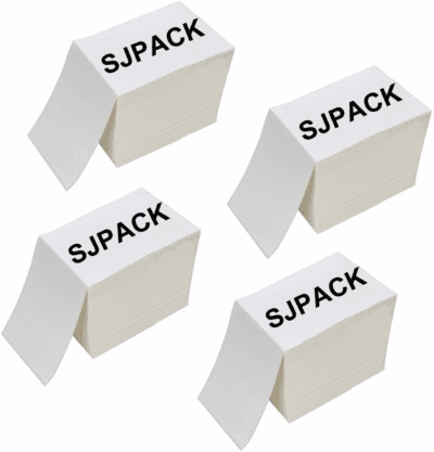 4 X 6 Fanfold Labels, 4000 Thermal Shipping Labels for Fedex Shipping Label (4 Stack- 4000 Labels)