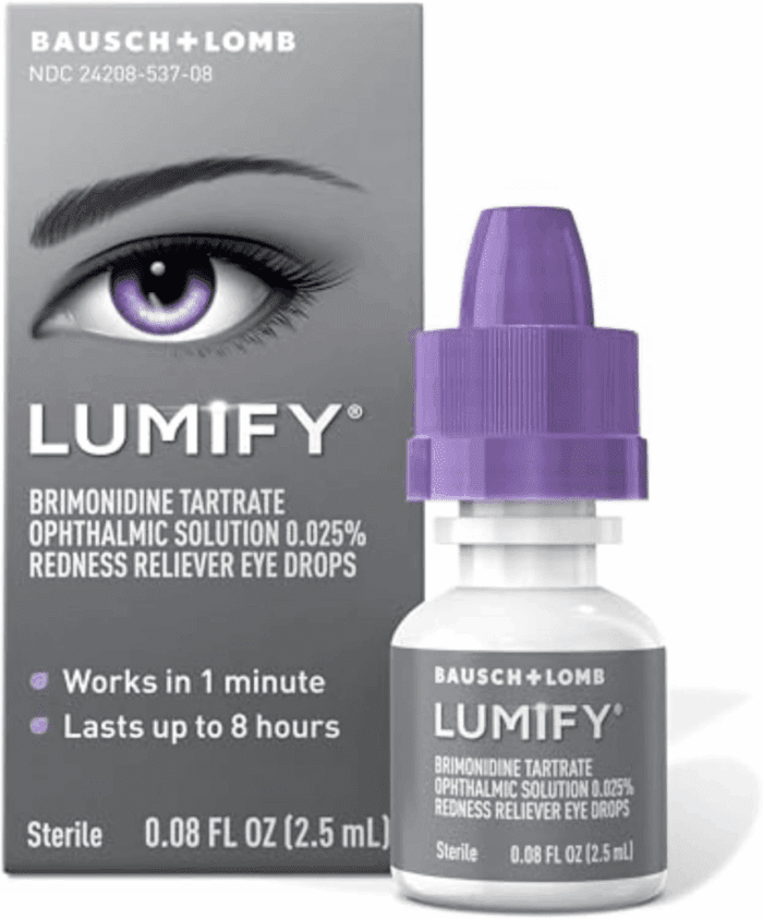 Redness Reliever Eye Drops, for Whiter & Brighter Looking Eyes, 0.08 Fl Oz (2.5 Ml)