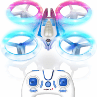 UFO 4000 Mini Drone for Kids - LED Remote Control Drone, Small RC Quadcopter for Beginners, 2.4Ghz Remote Control, 360 Flips, 2 Speed UFO Flying Toy for Kids, 2 RC Toy Batteries