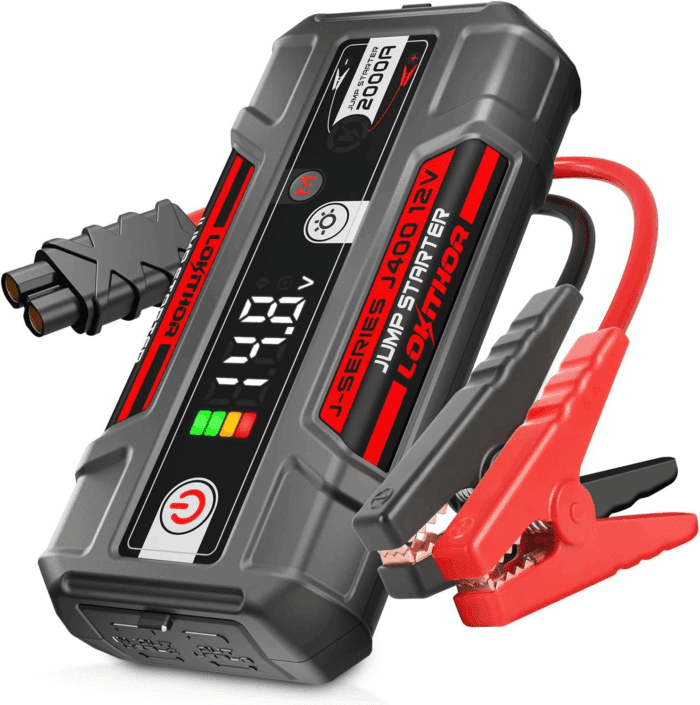 J400 Jump Starter with Connectmax Tech, 2000A 12V Battery Jumper Starter Portable, Lithium Jump Box and Jump Pack for up to 8.0-Liter Gas and 6.0-Liter Diesel Engines, Smart Digital Screen - Image 4