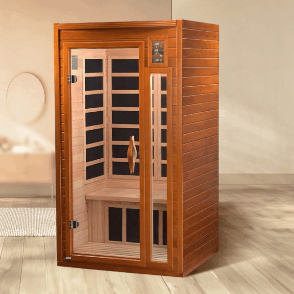 2-Person Home Sauna with Infrared Lighting and Integrated Speakers, Barcelona - Personal Indoor Luxury Spa for House and Gym - Image 9