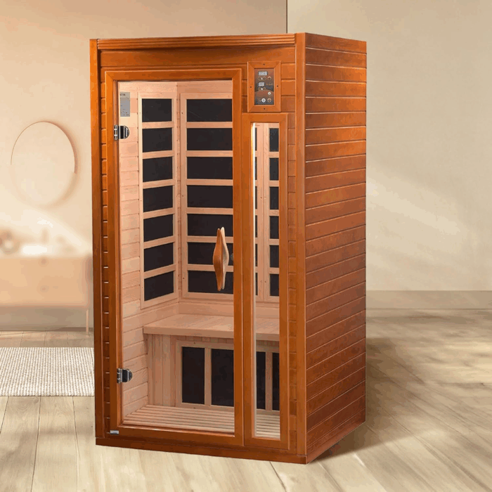 2-Person Home Sauna with Infrared Lighting and Integrated Speakers, Barcelona - Personal Indoor Luxury Spa for House and Gym - Image 9