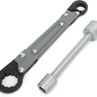 Plumbing Tools Angle Stop Wrench Kit – Adjustable Wrench Professional Plumber Wrench Tools for Installing New Compression Angle Stops and Removing Compression Rings-Silver Tool Kit
