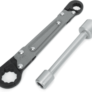 Plumbing Tools Angle Stop Wrench Kit – Adjustable Wrench Professional Plumber Wrench Tools for Installing New Compression Angle Stops and Removing Compression Rings-Silver Tool Kit