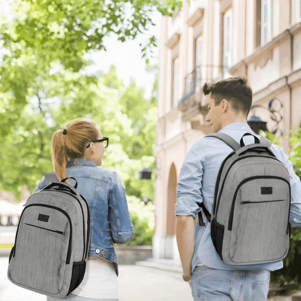 Travel Laptop Backpack, Business anti Theft Slim Sturdy Laptops Backpack with USB Charging Port, Water Resistant College School Computer Bag Gift for Men & Women Fits 15.6 Inch Notebook, Grey - Image 7