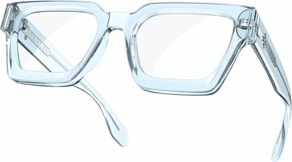 Enhanced Version Rectangle Chic Preppy Look Blue Light Blocking Glasses for Women Men RIVER-LIGHTER