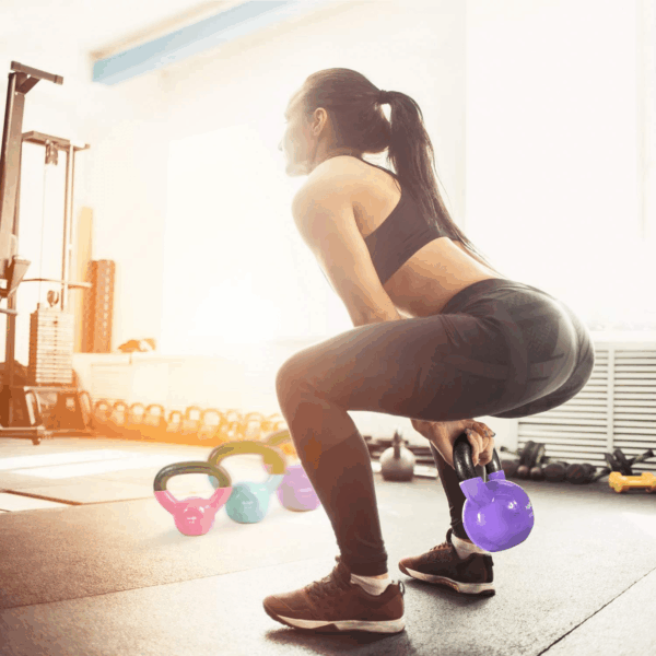 Kettlebell Set Vinyl Coated Weights Combo for Full Body Workout Equipment Push Up, Grip Strength Training, Dumbbell Weights Exercises - Image 5