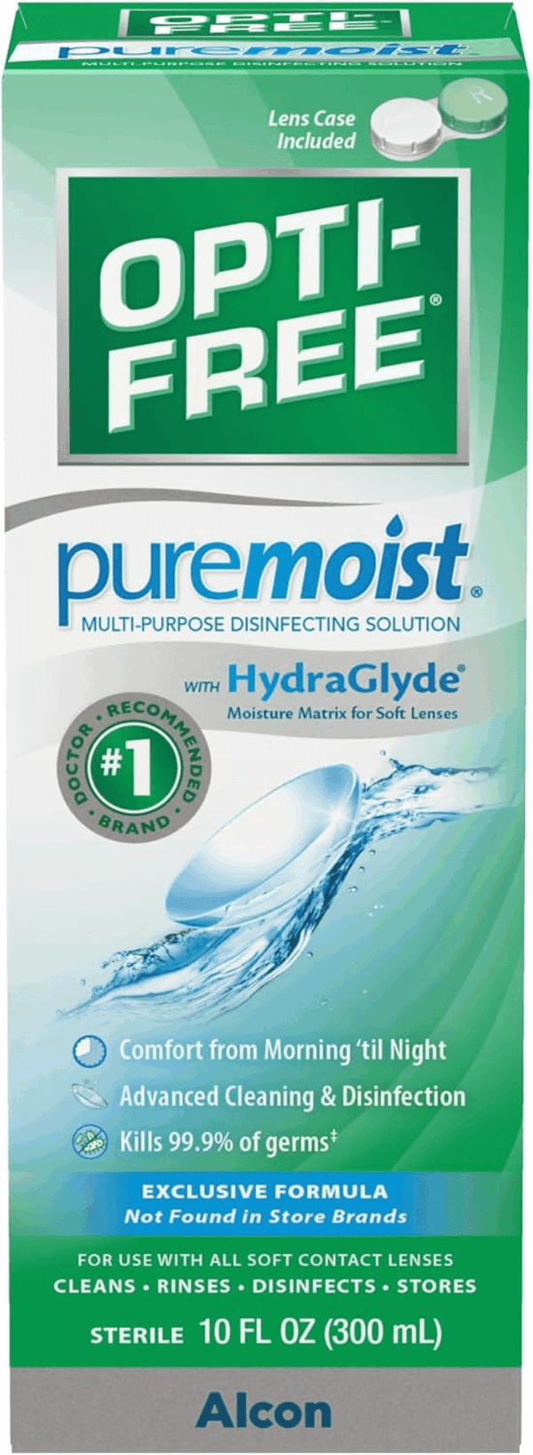 Puremoist Multi-Purpose Contact Lens Cleaning and Disinfecting Solution with Lens Case, 10 FL Oz (Pack of 1) - Image 2