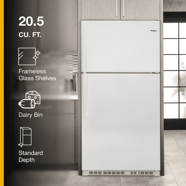 20.5-Cu Ft Top-Freezer Refrigerator ( White ) - Image 4