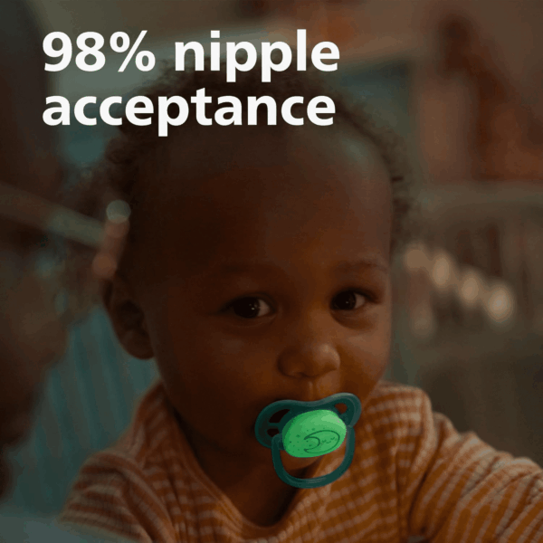 Philips  Ultra Air Pacifier - 4 X Light, Breathable Glow-In-The-Dark Baby Pacifiers for Babies Aged 6-18 Months, BPA Free with Sterilizer Carry Case, SCF376/08 - Image 5