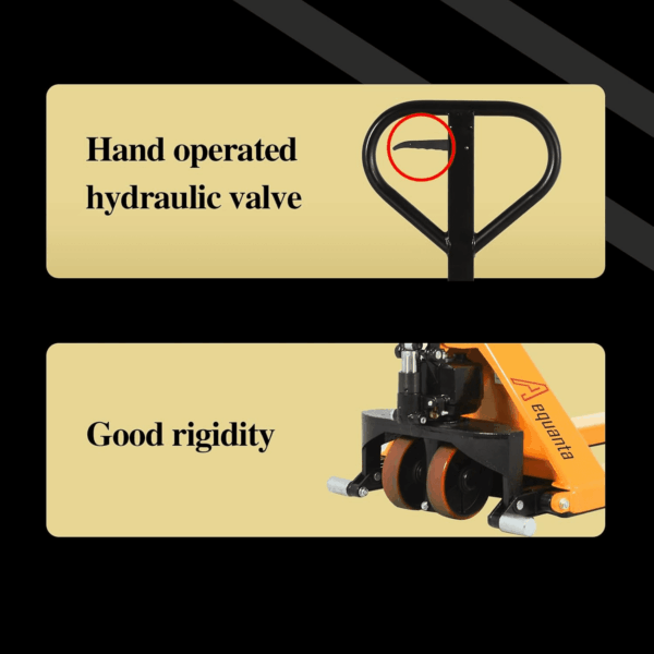 Manual Scissor Pallet Jack Truck High Lift Hand Truck 45" Lx21 W Fork Size 2200Lbs Capacity Suitable for Open Bottom Pallet - Image 4