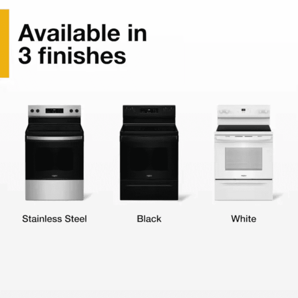 Flexible Cooktop 30-In Glass Top 4 Burners 5.3-Cu Ft Freestanding Electric Range ( Stainless Steel ) - Image 15