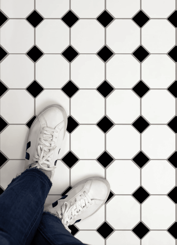 Hudson Peel & Stick Floor Tiles, Black - Image 2