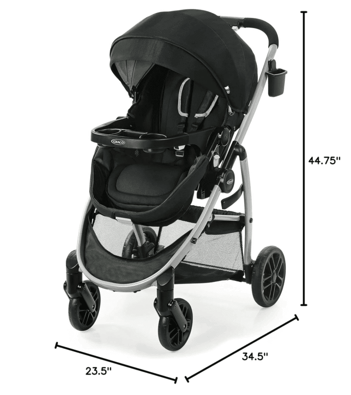 Modes Pramette Stroller, Baby Stroller with True Pram Mode, Reversible Seat, One Hand Fold, Extra Storage, Child Tray, Pierce - Image 8