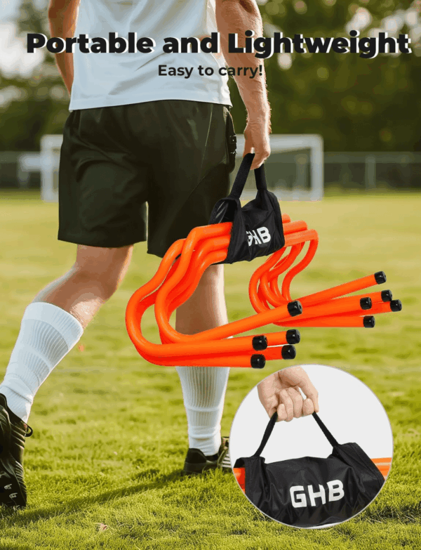 Agility Hurdles Speed Agility Training Hurdles, Detachable Sturdy Hurdles Training Equipment Set with Carry Bag for Kids,Athletes,Soccer,Basketball - Image 7