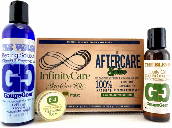 Premium Stretched Ear Care Kit | Piercing Aftercare and Stretched Skin Care | Stretching Balm, Daily Oil - Image 2