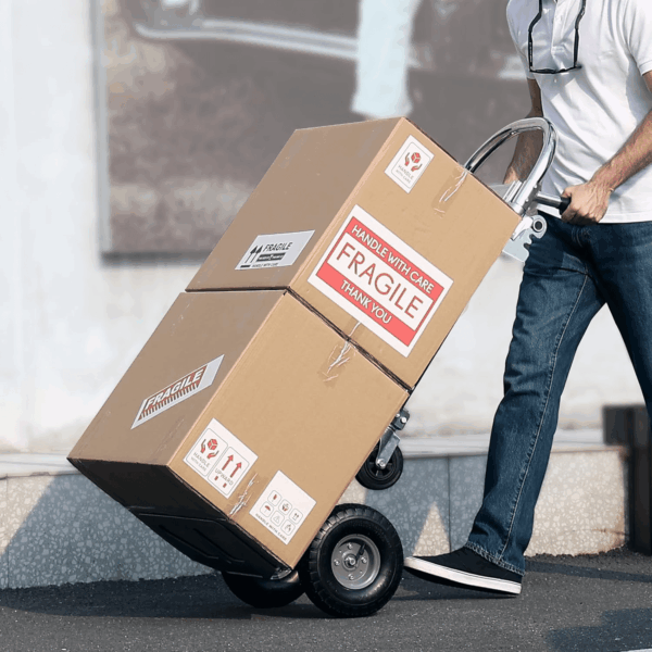 Aluminum Truck, 2 in 1, 800 Lbs Load Capacity, Heavy Duty Industrial Convertible Folding Hand Truck and Dolly, Utility Cart Converts from Hand Truck to Platform Cart with Rubber Wheels - Image 8