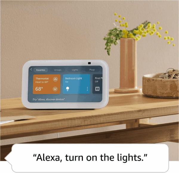 Echo Show 5 (Newest Model), Smart Display with 2X the Bass and Clearer Sound, Glacier White - Image 4