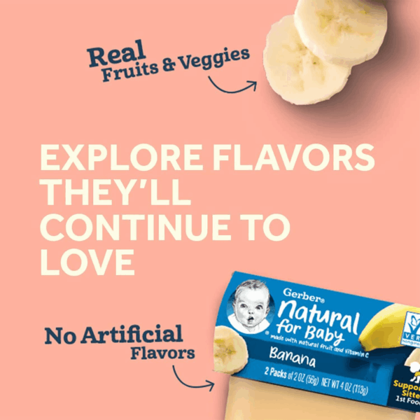 1St Foods Baby Food Banana Puree, Natural & Non-Gmo, 2 Ounce Tubs, 2-Pack (Pack of 8) - Image 8