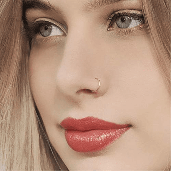 4Pcs 16G 18G 20G Surgical-Steel-Piercing-Ring-Nose-Rings-Hinged-Hoop-Earrings,6Mm 8Mm 10Mm 12Mm Seamless Stainless Steel Clicker Eyebrow Septum Piercing Hoop,Sliver Black Gold Rose Gold Rainbow Body Jewelry Set - Image 2