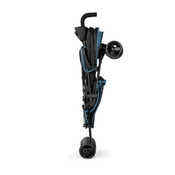 Summer by  3D Mini Convenience Stroller – Lightweight Stroller with Compact Fold, Multi-Position Recline, Canopy with Pop Out Sun Visor – Umbrella Stroller for Travel & More, Blue/Black - Image 9
