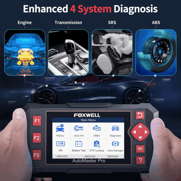 Car Scanner NT604 Elite OBD2 Scanner ABS SRS Transmission, Check Engine Code Reader for Cars and Trucks, Diagnostic Scan Tool with SRS Airbag, Automotive Diagnostic Tool with Live Data - Image 3