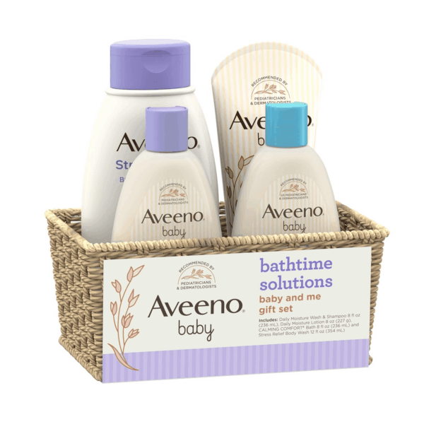 Bathtime Solutions Baby & Me Gift Set with Baby Wash & Shampoo, Calming Baby Bath, Baby Daily Moisturizing Lotion & Stress Relief Body Wash for Mom, Oatmeal, 4 Items - Image 5