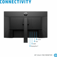 24Mh FHD Computer Monitor with 23.8-Inch IPS Display (1080P) - Built-In Speakers and VESA Mounting - Height/Tilt Adjustment for Ergonomic Viewing - HDMI and Displayport - (1D0J9AA#ABA) - Image 3