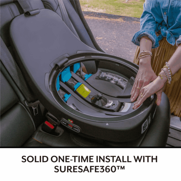 Revolve360 Slim 2-In-1 Rotational Car Seat (Canton Black) - Image 9