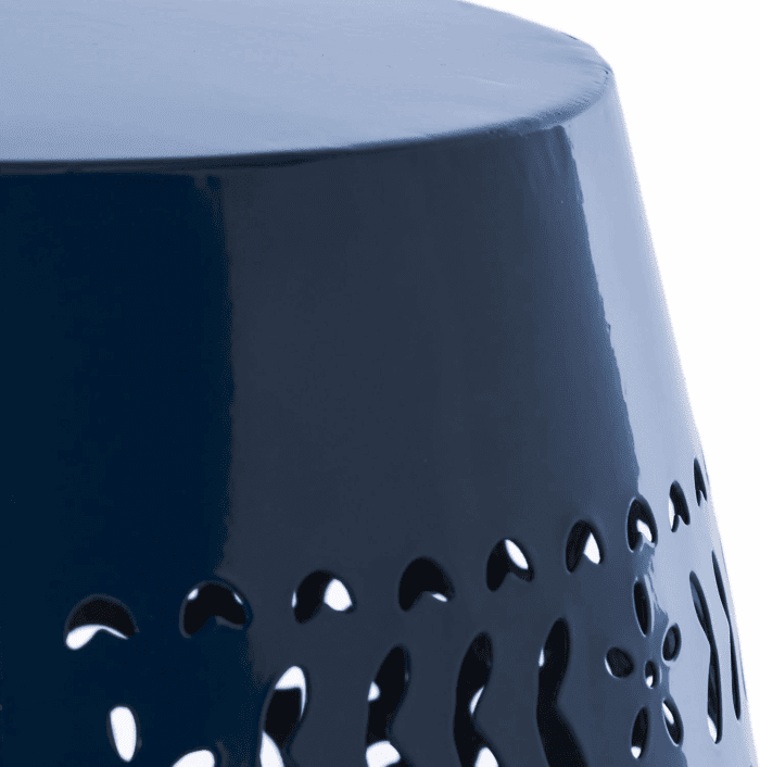 Ruby Outdoor 12" Iron Side Table, Dark Blue - Image 6