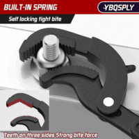 Pipe Wrench Set, 10” and 15” Self Adjusting Wrench 2-Piece Plumbing Tools - Pipe Vise Wrench Basin Wrench for 0.55“-2.48”/14-60Mm Standard Nuts, Irregular Nuts, Pipes Use - Image 8