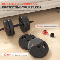 Adjustable Dumbbells, 20/30/40/55/60/70/80/90Lbs Free Weight Set with Connector, 2 or 3 in 1 Dumbbells Used as Barbell, Kettlebells, Fitness Exercises for Home Gym Suitable for Men/Women - Image 3