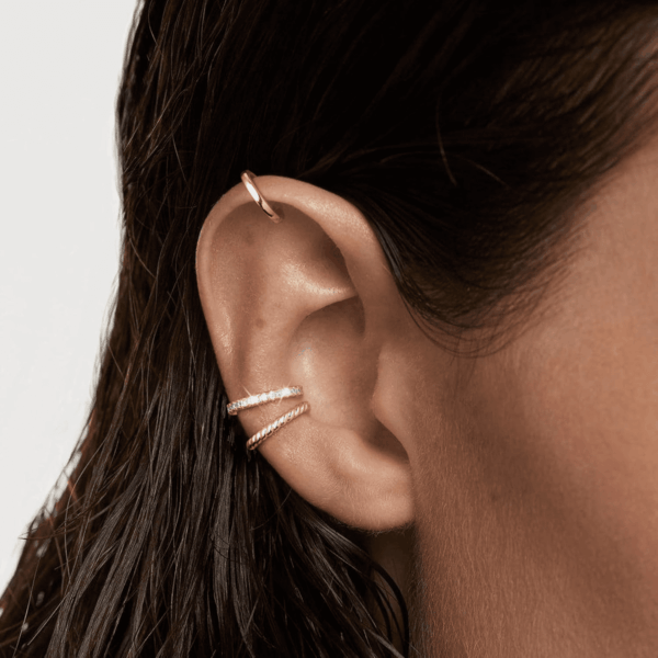 Thin Chunky Ear Cuffs Non Piercing for Women - Dainty 14K Gold Plated/Sterling Silver Cuff Earrings Trendy Cubic Zirconia Huggie Hoop Cartilage Earring Jewelry Gifts - Image 9