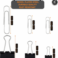 350 Pack Paper Clips and Binder Clips Set by  - Binders & Paperclips Assorted Sizes in Container with Compartments, Silver Paper Clips & Black Binder Clips for Home, School, Office Supplies - Image 4