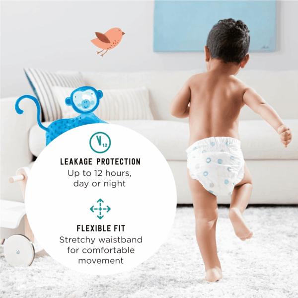 Amazon Brand -  Gentle Touch Diapers, Hypoallergenic, Size 5, 132 Count (4 Packs of 33), White - Image 4