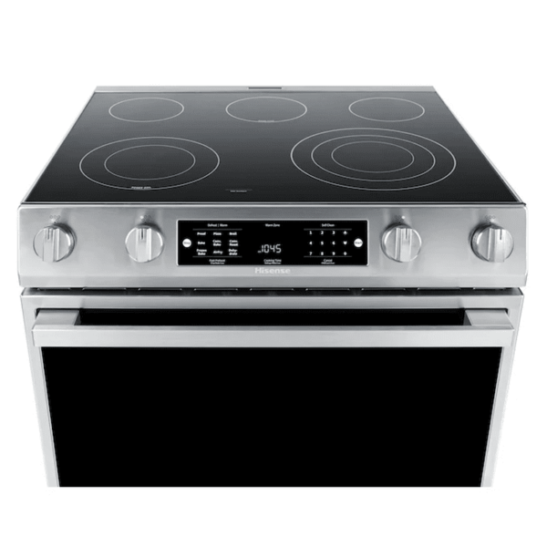 30-In Glass Top 5 Burners 5.8-Cu Ft Air Fry Convection Oven Slide-In Electric Range Stainless Steel ) - Image 15