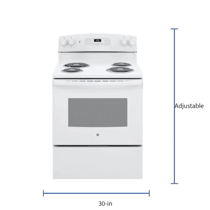 30-In 4 Burners 5.0-Cu Ft Freestanding Electric Ran ( White ) - Image 2